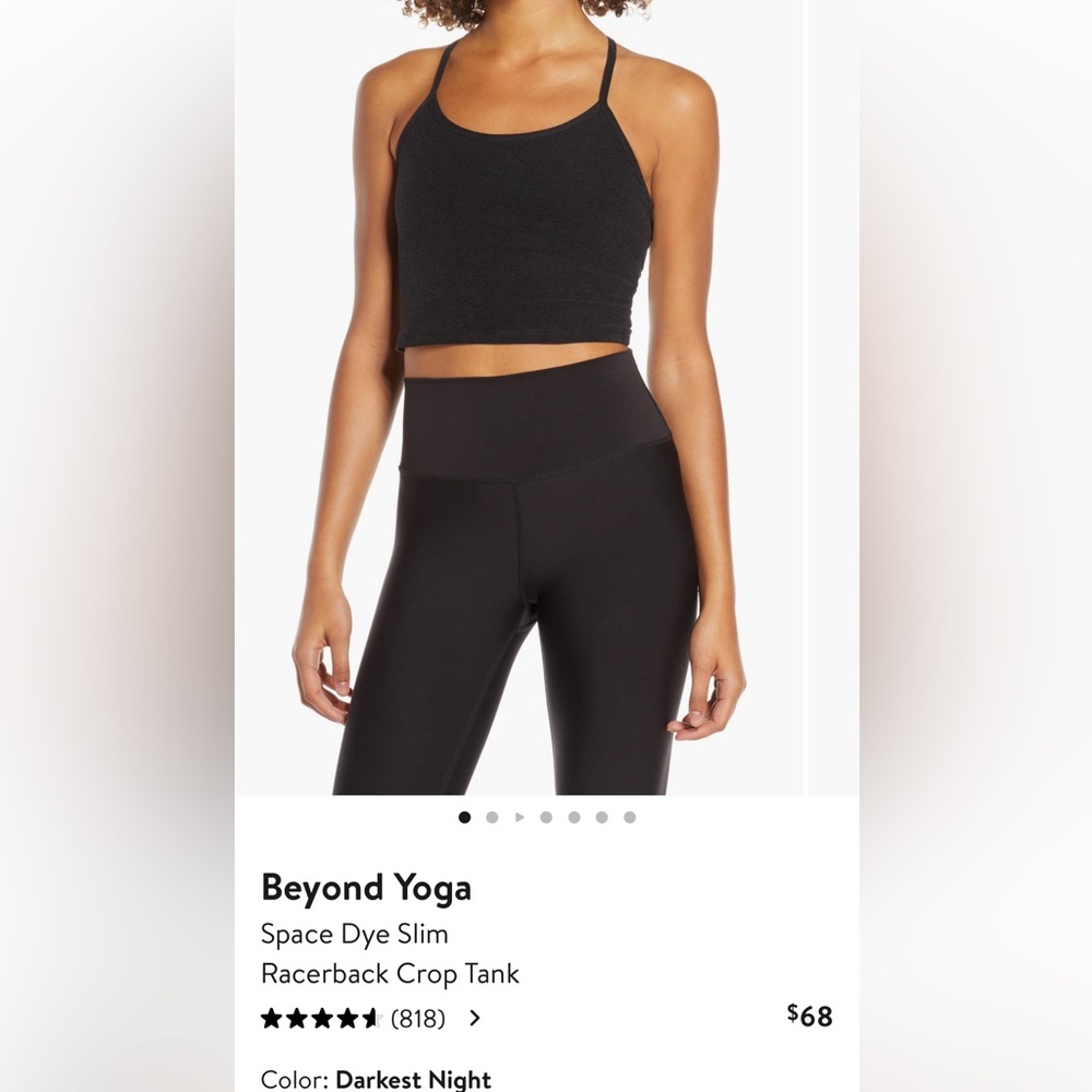 Beyond Yoga Black Sleeveless Crop Camisole